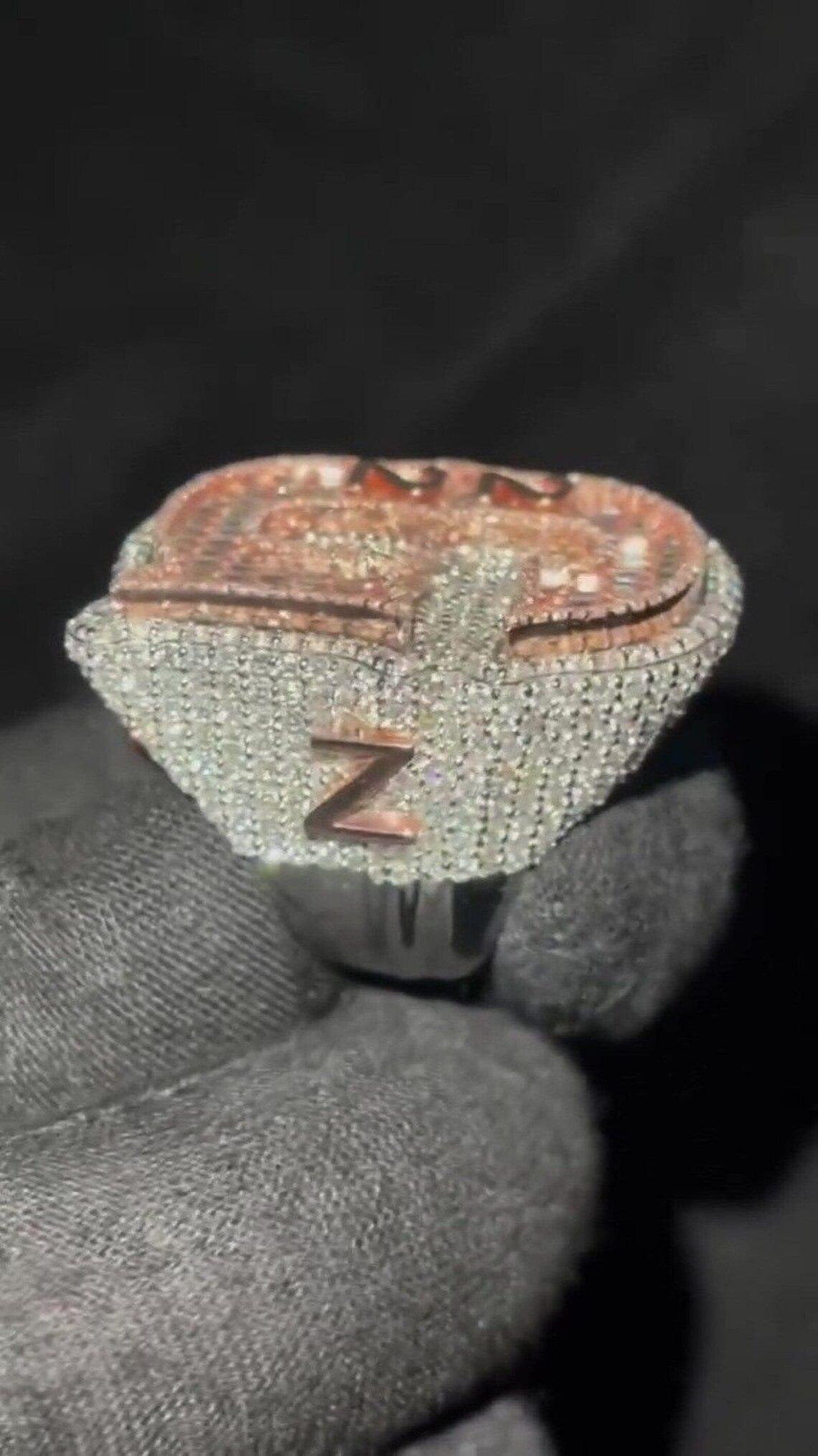 Moissanite Diamond Customized Ring Jewelry Hip Hop Jewelry Ice Out Rap