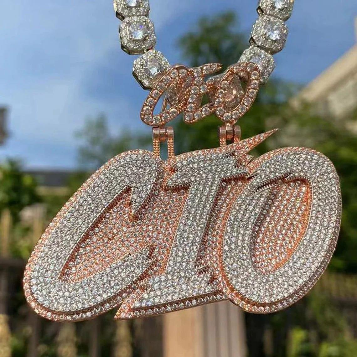 Name Hip Hop Moissanite Charm Iced Out Pendant - JBR Jeweler