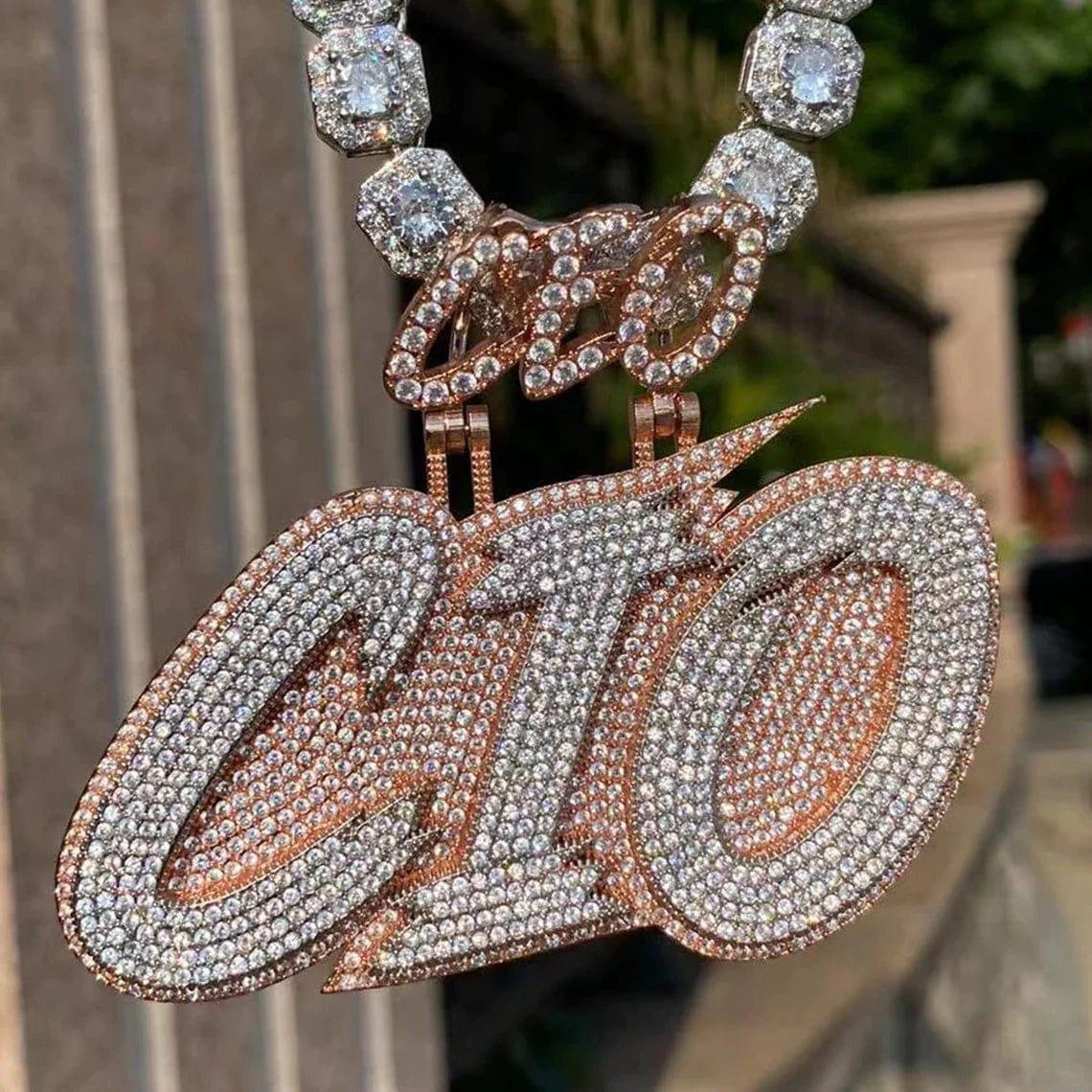 Name Hip Hop Moissanite Charm Iced Out Pendant - JBR Jeweler