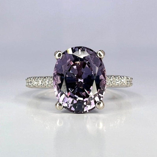 JBR Jeweler Gemstone Engagement Ring Oval Cut Engagement Alexandrite Wedding Moissanite Ring