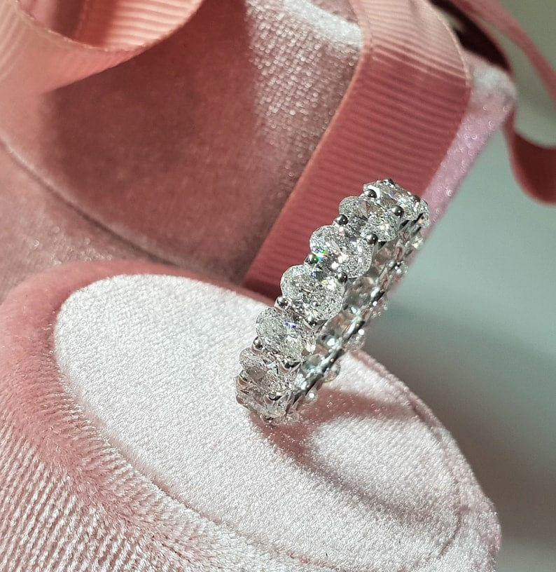 Oval Cut Lab-Grown Diamond Full Eternity wedding Band Ring - JBR Jeweler