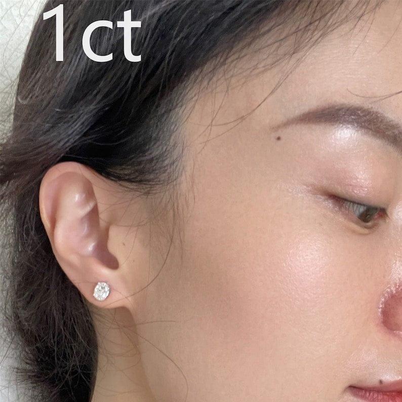 Oval Cut Lab Grown Diamond Screw Back Earring - JBR Jeweler