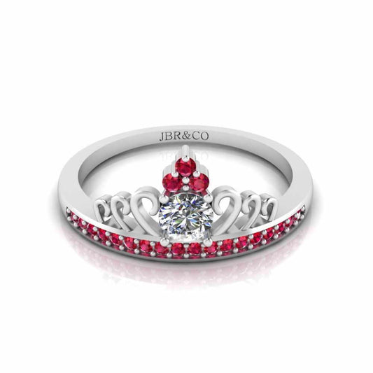 Princess Crown Tiara Ring Sterling Silver - JBR Jeweler