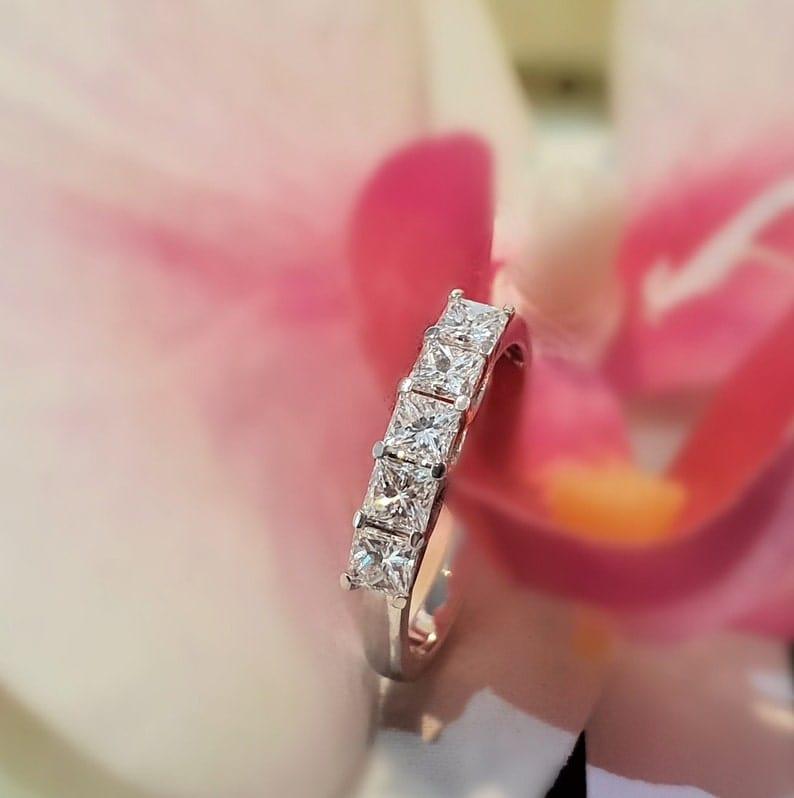 JBR Jeweler Lab Grown Engagement Ring Princess Cut Lab-Grown Diamond Wedding Ring