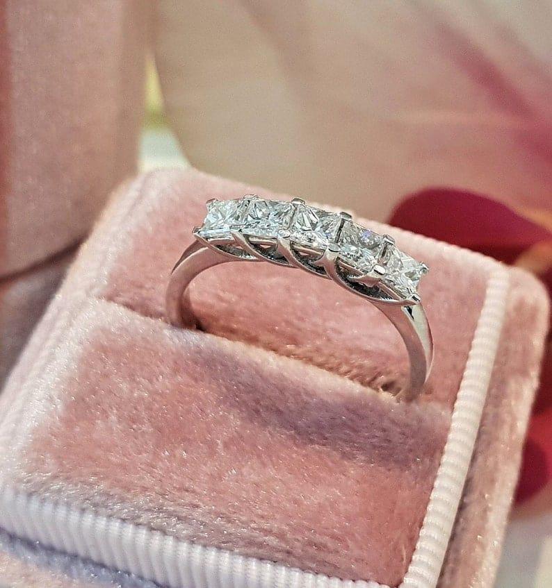 JBR Jeweler Lab Grown Engagement Ring Princess Cut Lab-Grown Diamond Wedding Ring