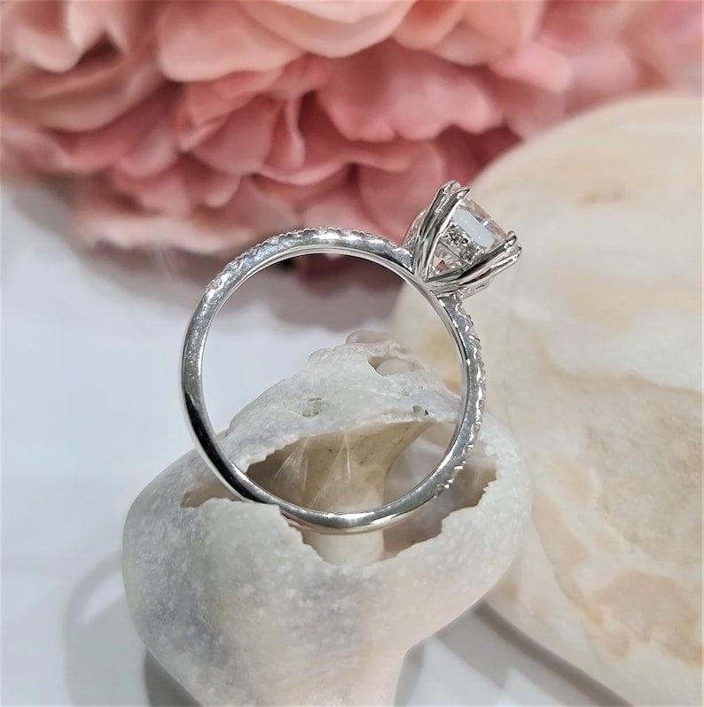 Radiant Cut Lab-Grown Diamond Double Prong Halo Engagement Ring - JBR Jeweler