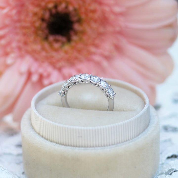 Round Cut Lab Grown-CVD Diamond Basket Set Wedding Band - JBR Jeweler