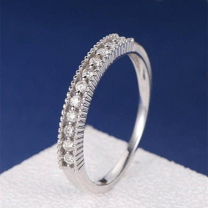 JBR Jeweler Lab Grown Wedding Ring Round Cut Lab Grown-CVD Diamond Milgrain Bead Wedding Band