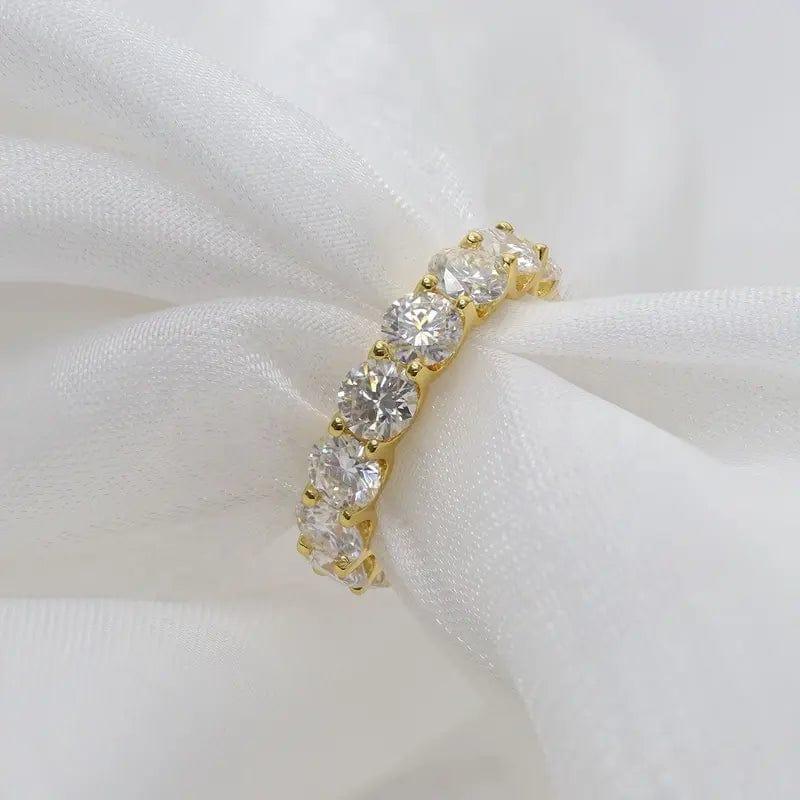 JBR Jeweler lab grown wedding ring Round Lab Grown-CVD Diamond full Eternity Wedding Ring