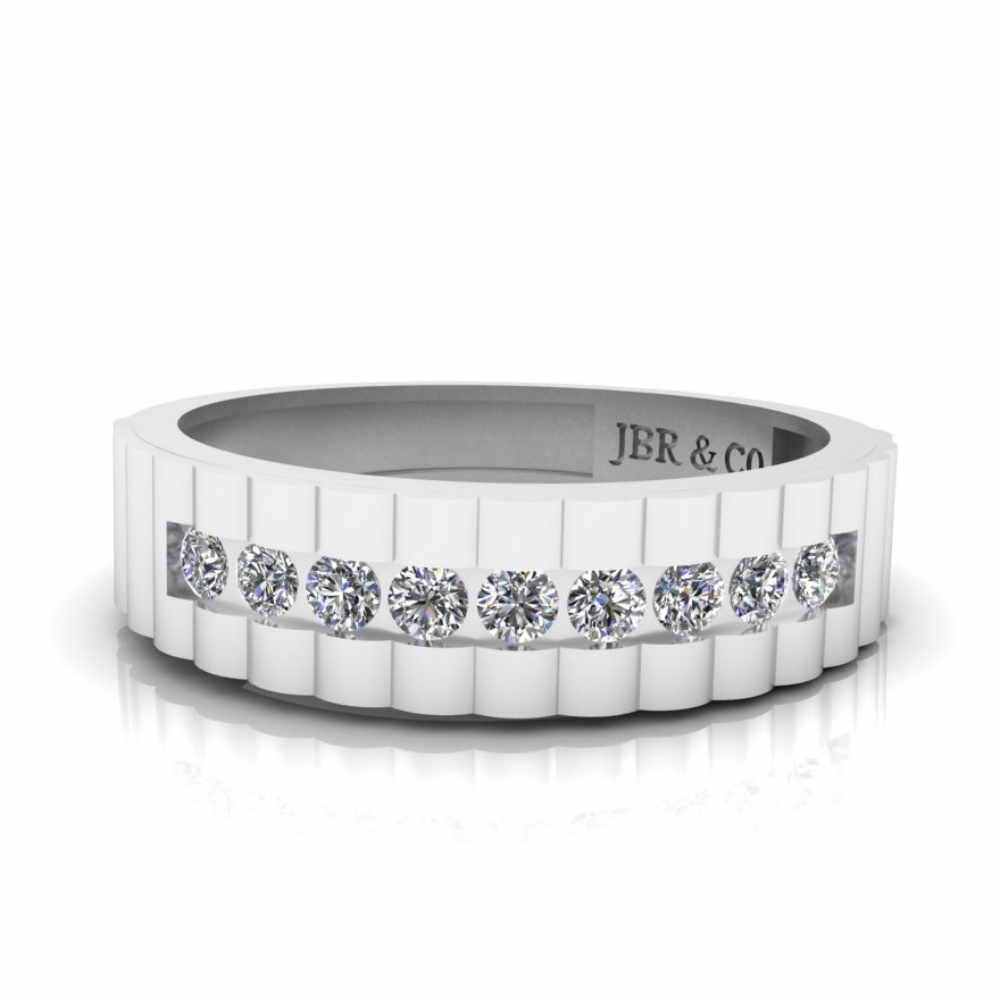 Simple Classic Wedding Sterling Silver Unisex Band - JBR Jeweler