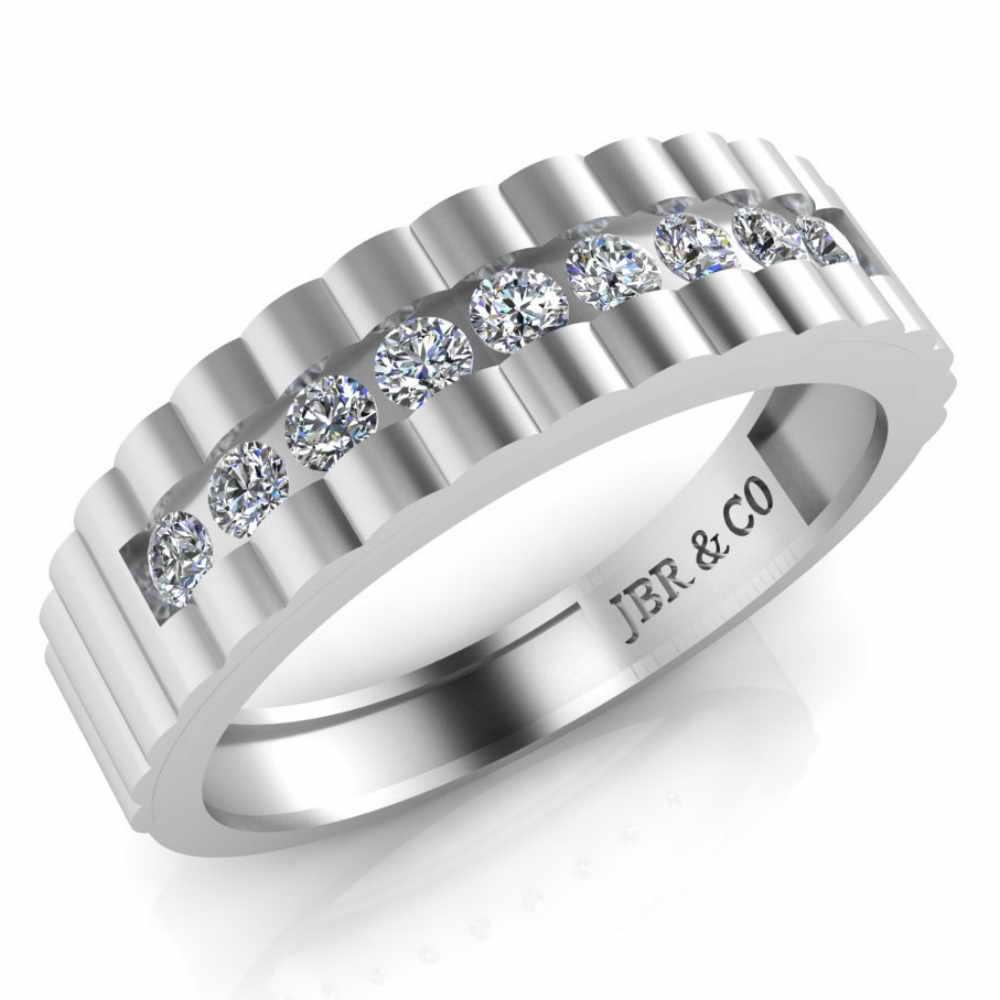 Simple Classic Wedding Sterling Silver Unisex Band - JBR Jeweler