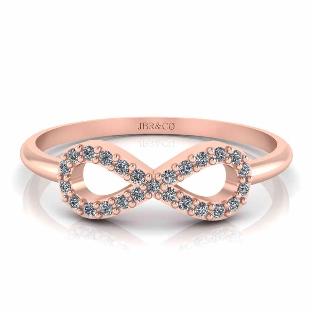 Silver diamond infinity ring discount
