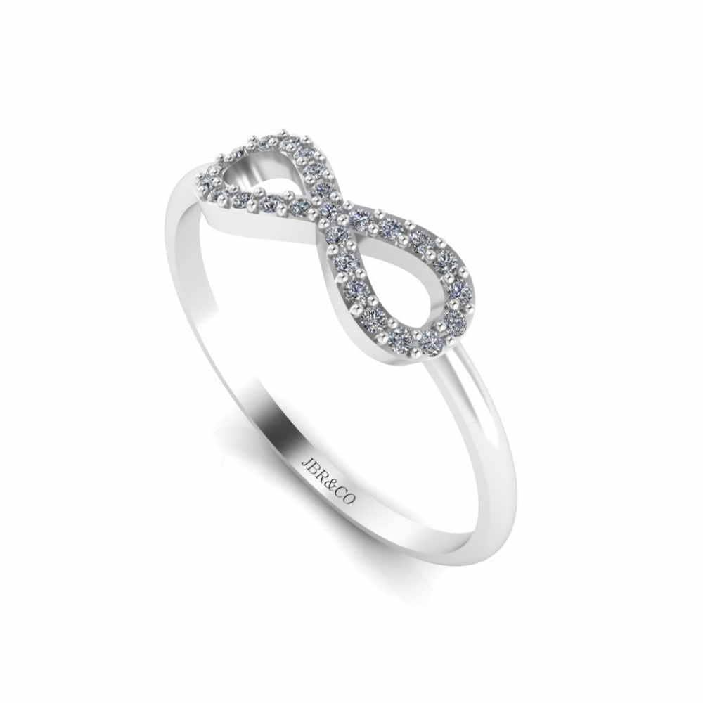 Silver diamond outlet infinity ring