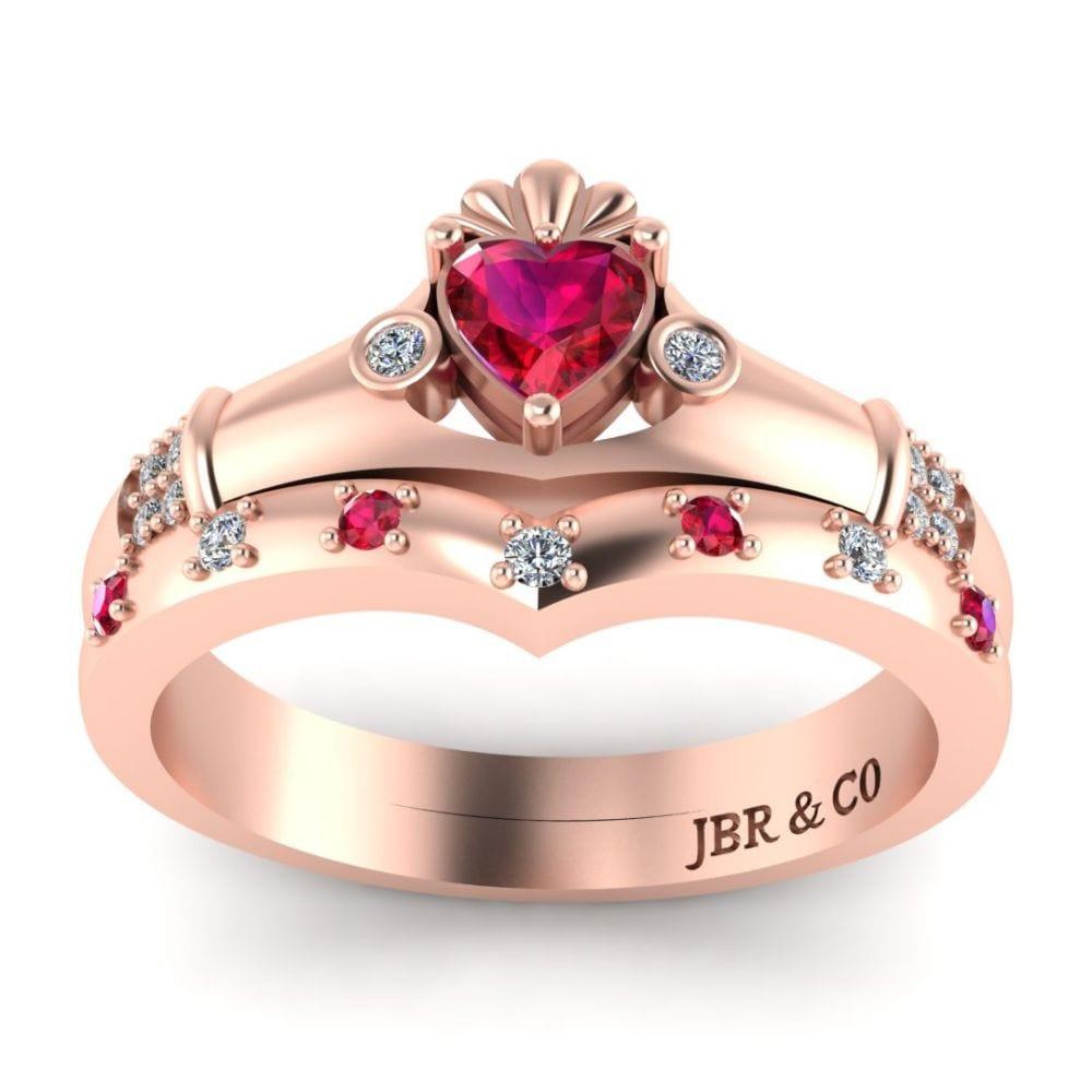 JBR Jeweler Silver Ring Simple Heart Cut Claddagh Sterling Silver Ring For Women