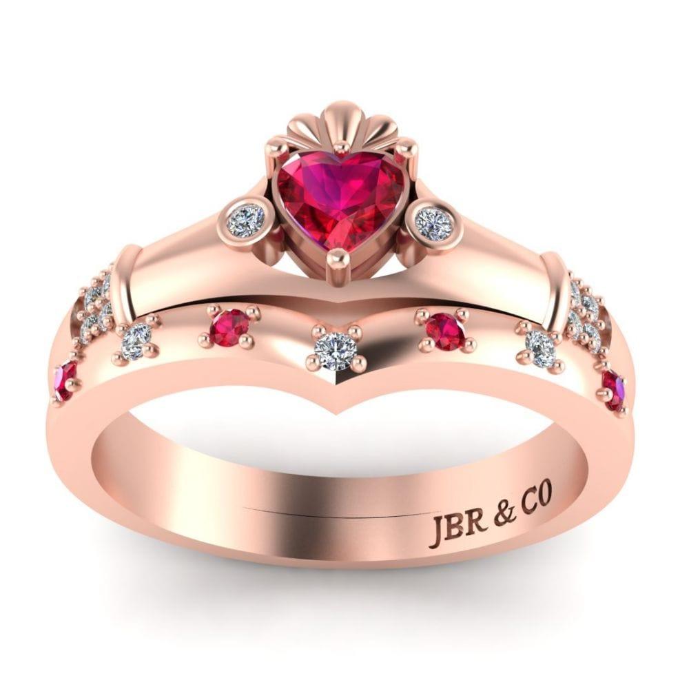 JBR Jeweler Silver Ring Simple Heart Cut Claddagh Sterling Silver Ring For Women