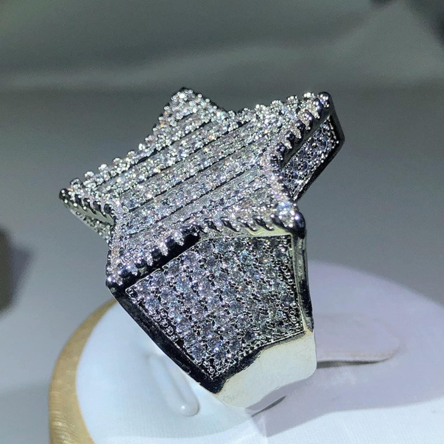 Star shaped Moissanite diamond rapper stylish hip hop men's & Women Un