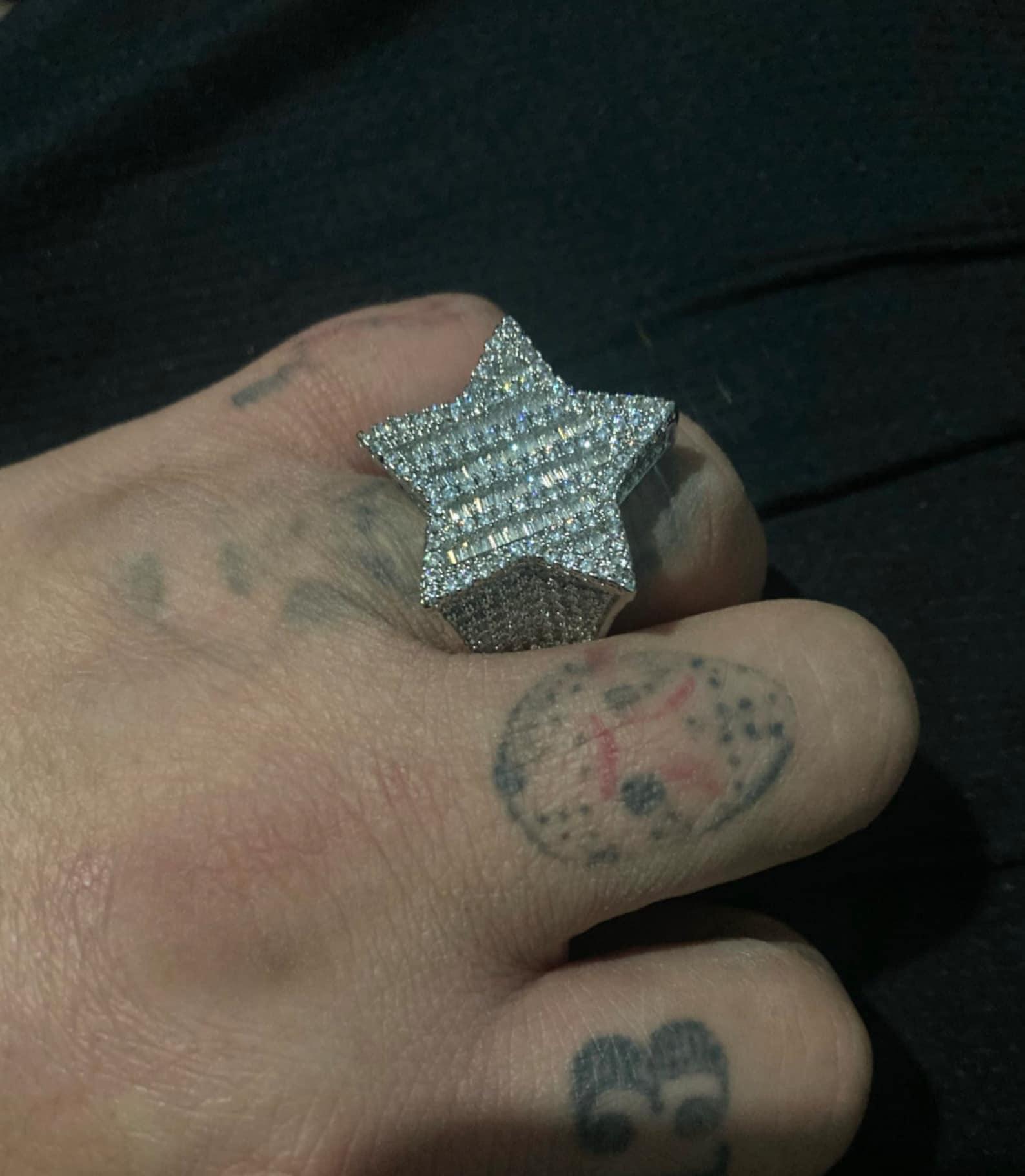 Star shaped Moissanite diamond rapper stylish hip hop men's & Women Unisex Ring - JBR Jeweler