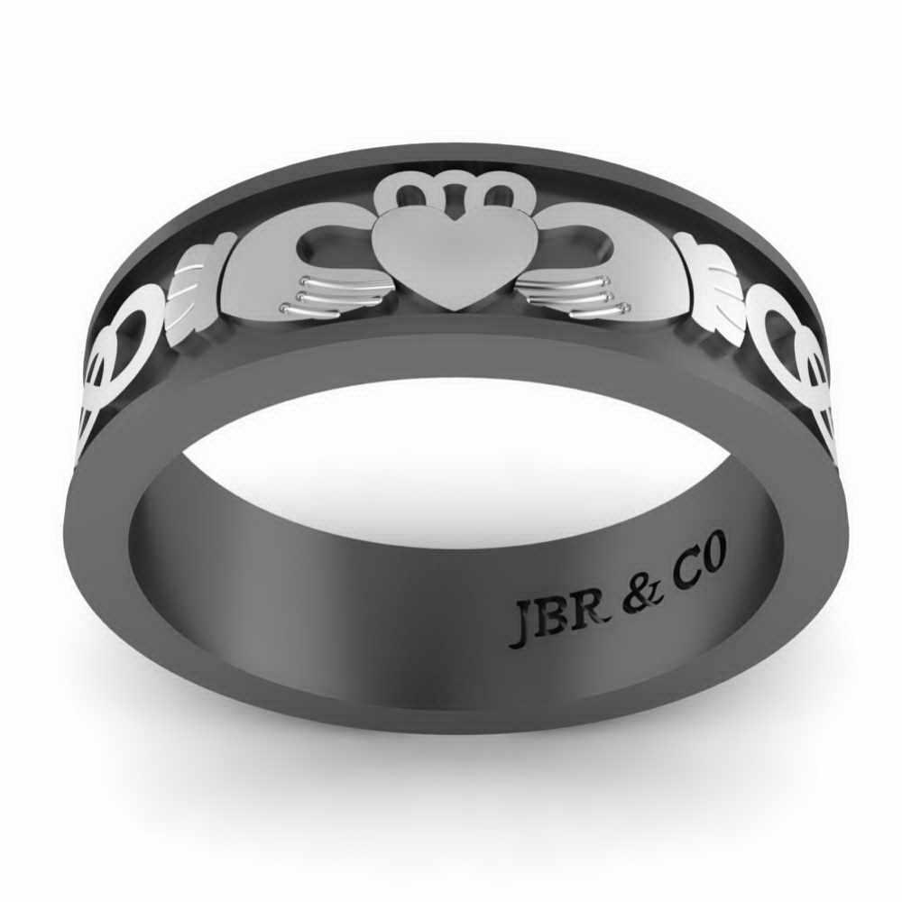 JBR Jeweler Silver Ring Sterling Silver Celtic Knot Claddagh Ring