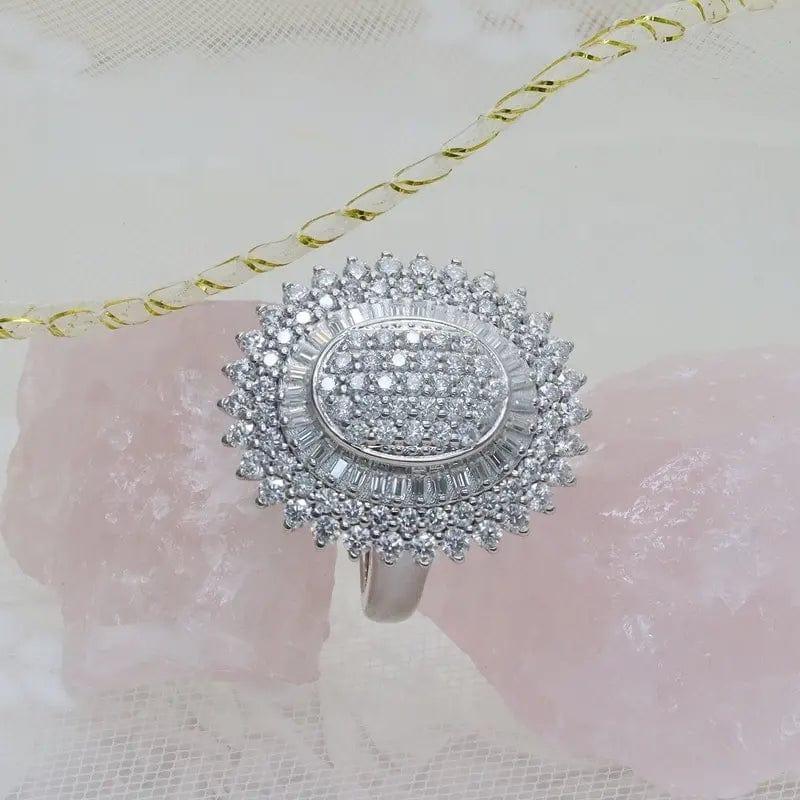 Sunburst Lab Grown-CVD Diamond Designer Wedding Engagement Ring - JBR Jeweler