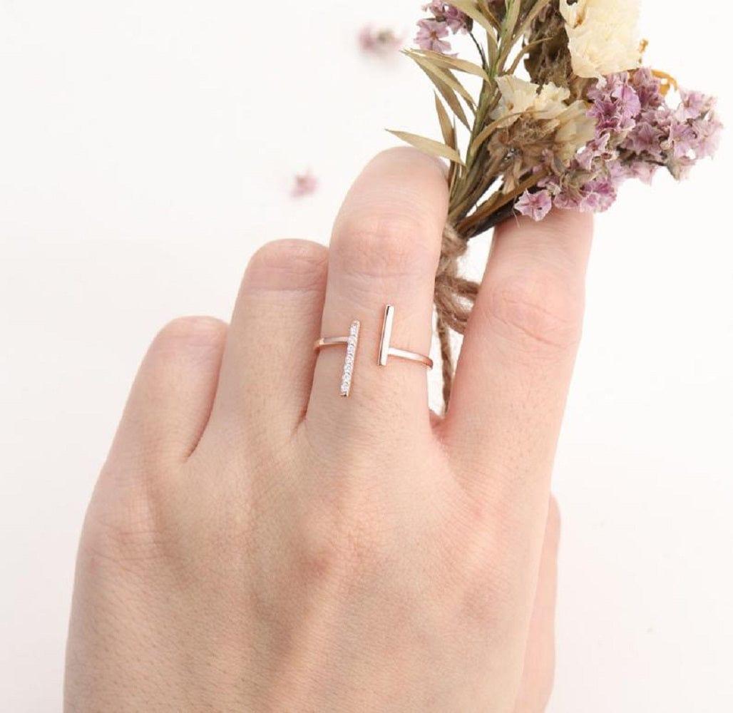 T Cute Dainty Stackable Unique Graduation Ring - JBR Jeweler