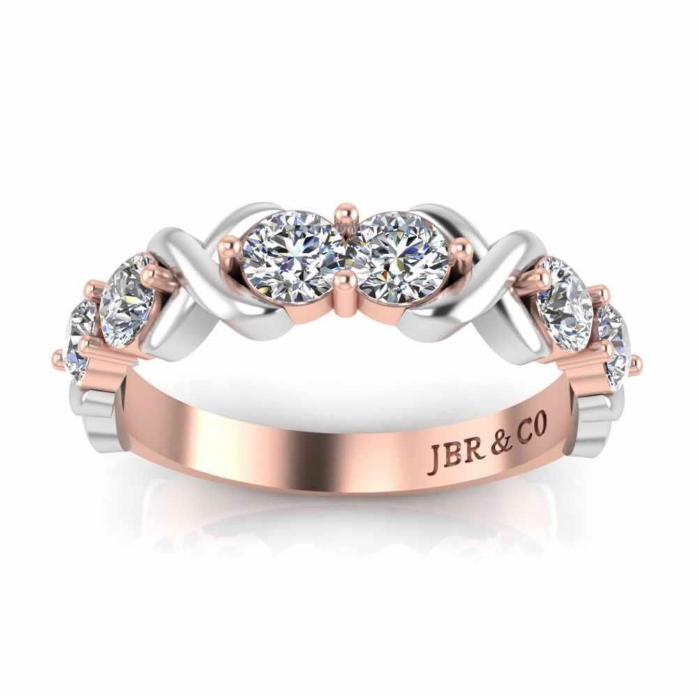 Two Tone Infinity Design Sterling Silver Ring - JBR Jeweler