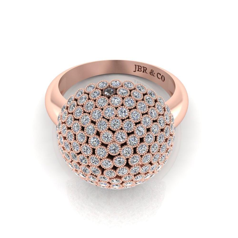 Umbrella Style Round Cut Luxurious Cocktail Ring - JBR Jeweler