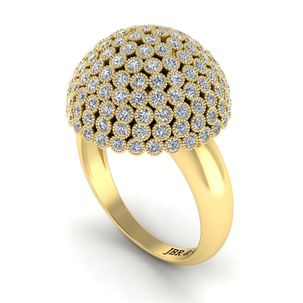 Multi-Row Champagne Diamond Cocktail Ring | Designer Jewelry | Designer  Rings
