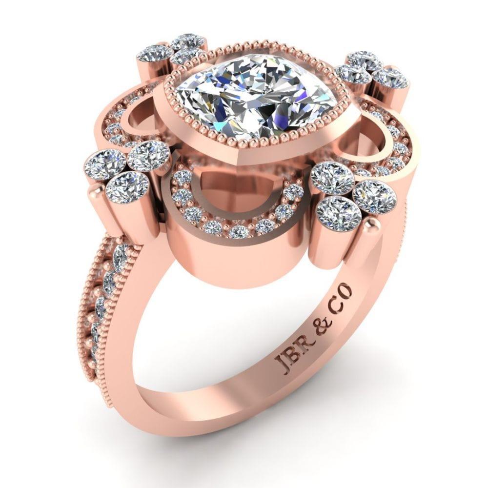 Vine Traditional Sterling Silver Engagement Ring - JBR Jeweler
