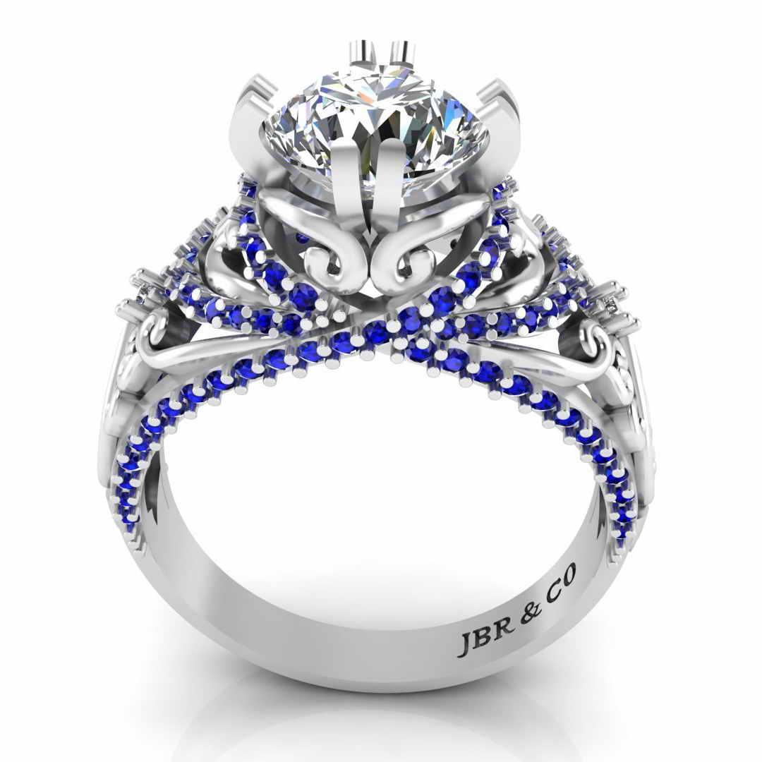 Vintage Inspired Solitaire Sterling Silver Ring - JBR Jeweler